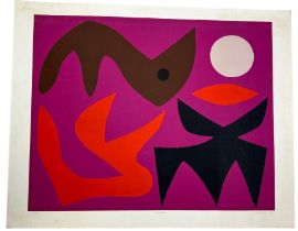 JOHN COBURN (AUSTRALIAN 1925-2006) 'FIESTA' 1970 SCREENPRINT IN COLOURS, Numbered edition 21/100,