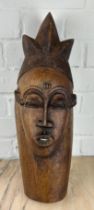 AN AFRICAN TRIBAL BAULE MASK, Fine quality Kpan Mble type mask. Ivory Coast 45cm x 20cm