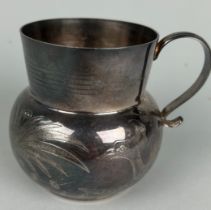 A CHINESE OR BURMESE SILVER CHRISTENING CUP, Weight 191gms