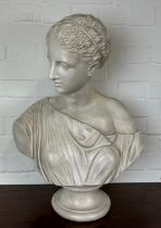 AFTER THE ANTIQUE: A HEAVY PLASTER BUST OF APHRODITE, 60cm x 45cm