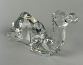 A BACCARAT GLASS CAMEL, 18cm x 8cm