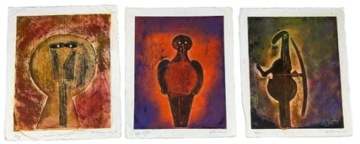 AFTER RUFINO TAMAYO (1899-1991): A SET OF THREE 'ARTISTS PROOF ETCHINGS IN COLOURS, Each signed in