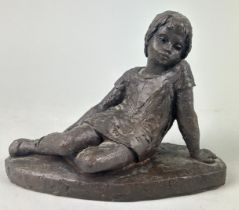 KARIN JONZEN (BRITISH 1914-1998), DAY DREAMER, A BRONZE RESIN FIGURE Signed 'KJ' to base 14.5cm