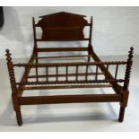 A LARGE 19TH CENTURY MAHOGANY TURNED BED,