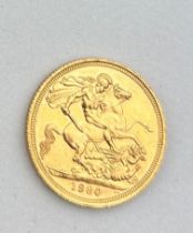 A 1980 GOLD SOVEREIGN, QUEEN ELIZABETH, Weight: 7.97gms