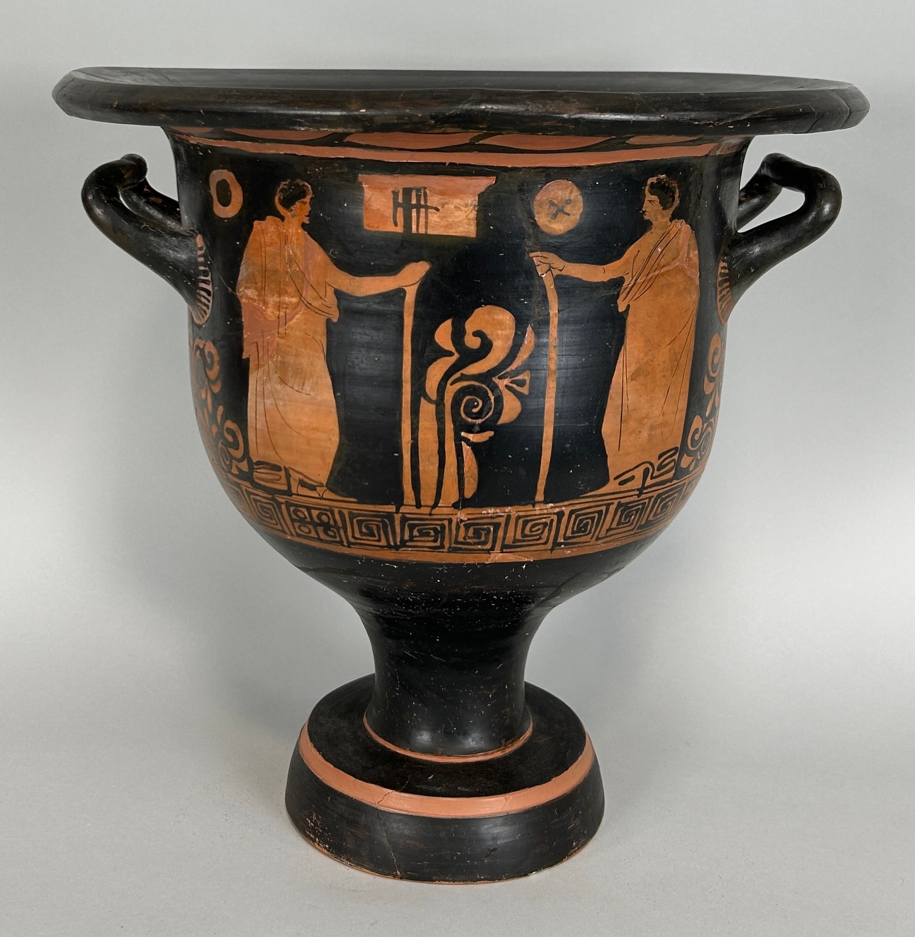 AN APULIAN POTTERY BELL KRATER ATTRIBUTED TO THE BARLETTA PAINTER CIRCA 4TH CENTURY BC, 37.8cm H x - Image 2 of 12