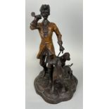 AFTER HIPPOLYTE MOREAU (1832-1927) AND PROSPER LECOUTURIER (1855-1924): A BRONZE SCULPTURE DEPICTING