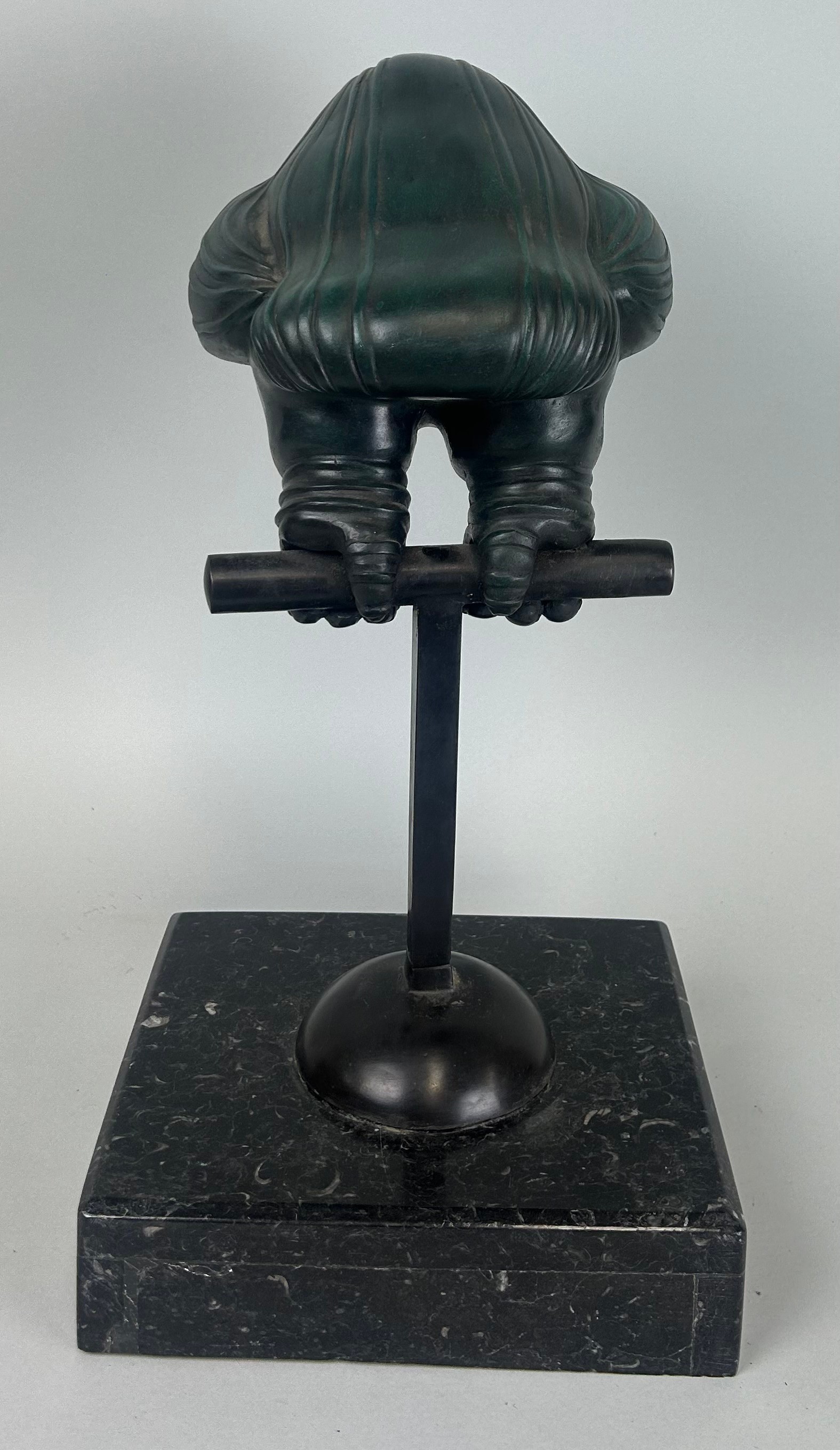AFTER FERNANDO BOTERO (COLOMBIAN 1932-2023): A BRONZE SCULPTURE 'BIRD' MOUNTED ON A PERCH, WITH - Image 5 of 6