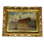 AN OIL ON CANVAS PAINTING DEPICTING A VENETIAN CANAL SCENE SIGNED 'A.CELLINI', 38cm x 24.5cm Mounted