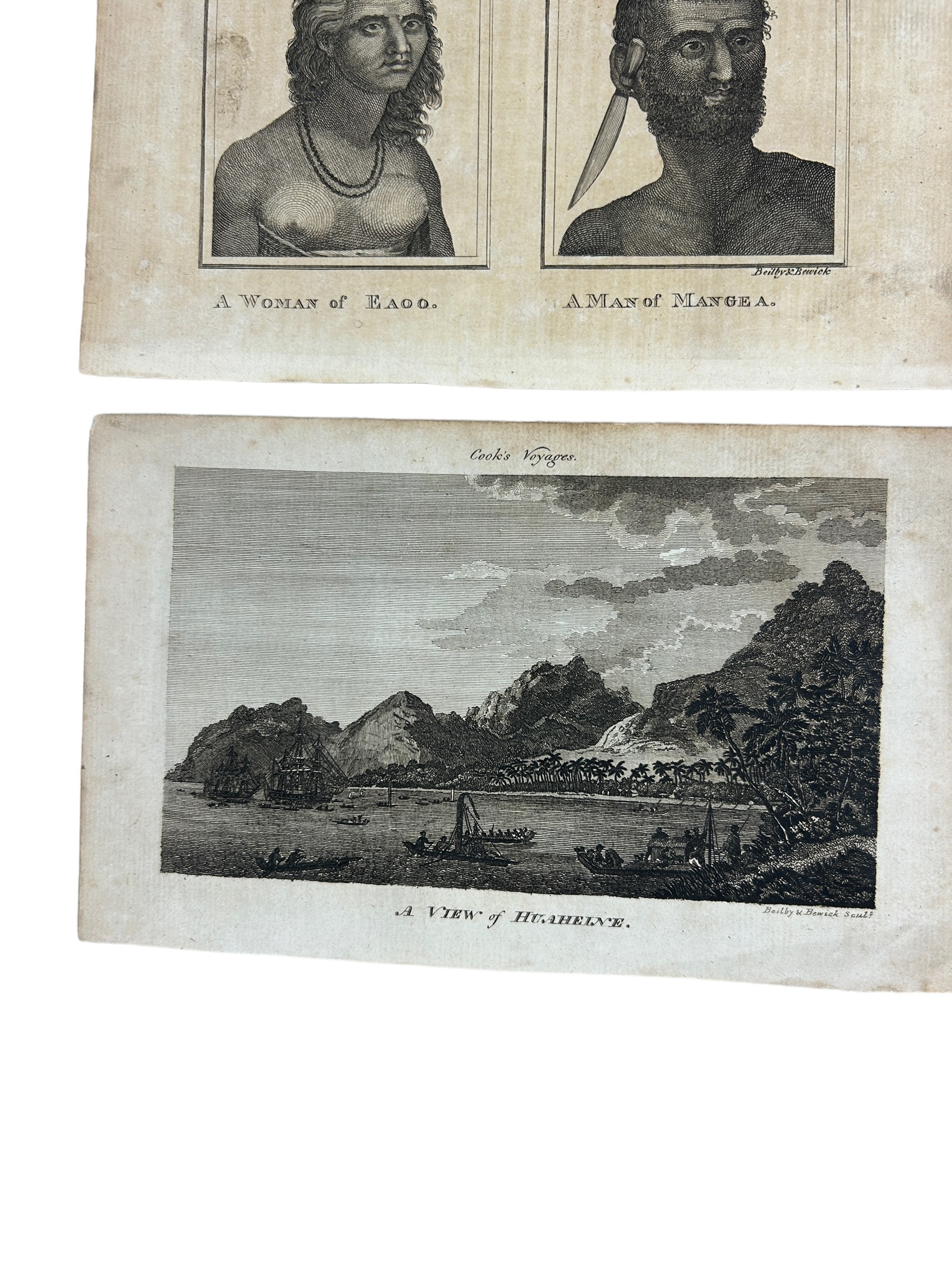 EARLY VIEWS OF COOK'S VOYAGES IN ENGRAVED FORM FROM A FOLIO (7), - Image 4 of 4