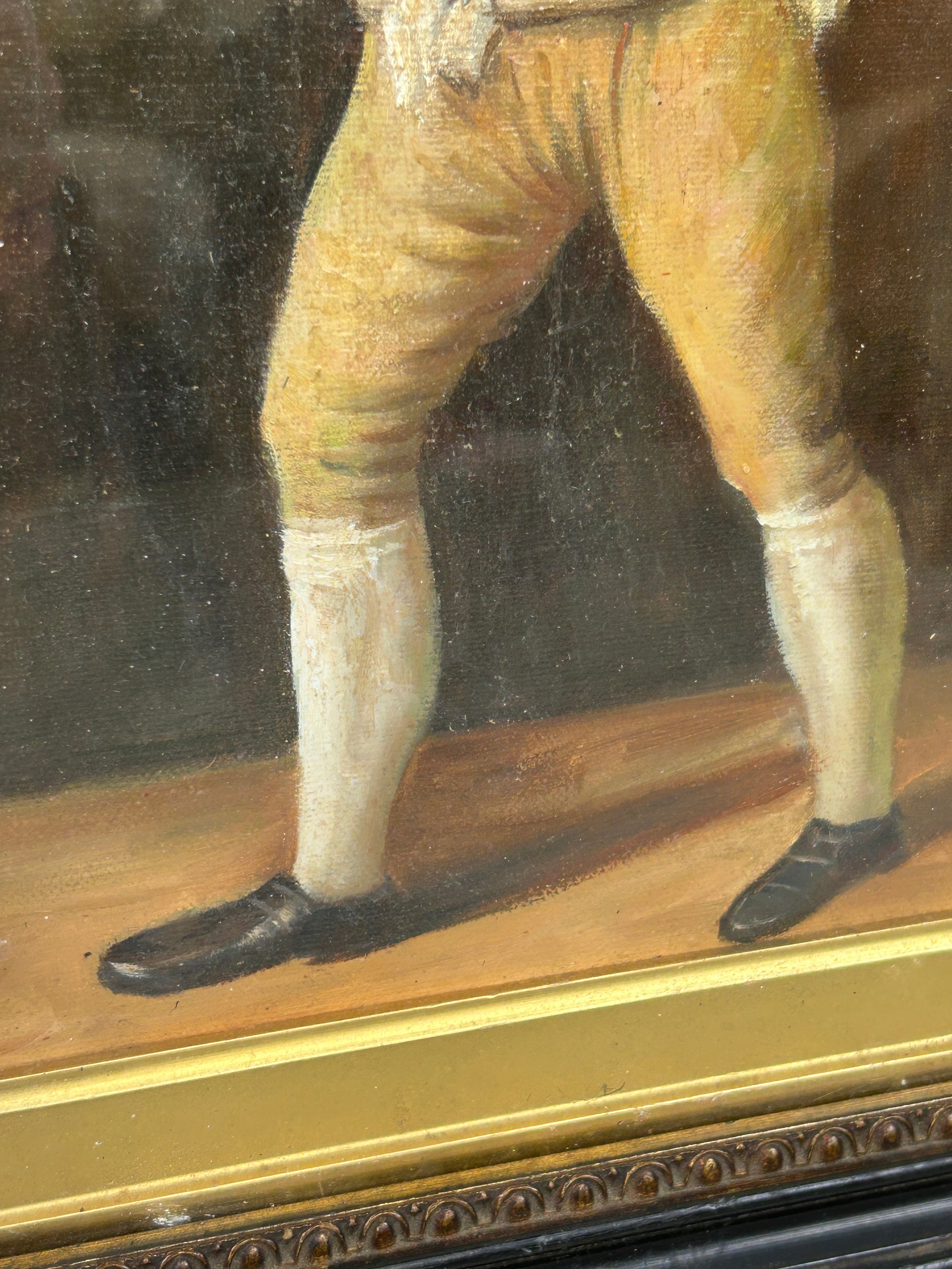 A 19TH CENTURY OIL ON CANVAS PAINTING DEPICTING THE FAMOUS PUGILIST GEORGE 'COACHMAN' STEVENSON, - Image 4 of 5