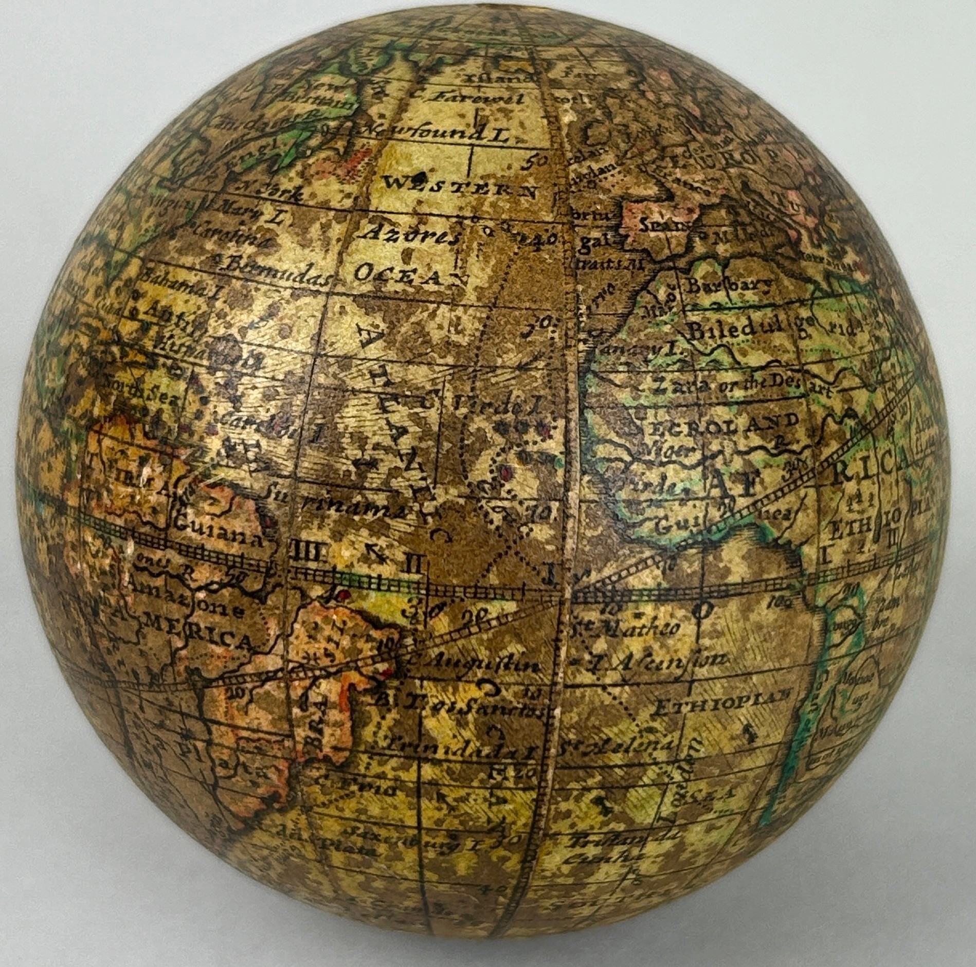 POCKET GLOBE: A CORRECT POCKET GLOBE WITH NEW INSTALLATIONS BY HALLEY AND CO CIRCA LATE 18TH CENTURY - Image 10 of 18