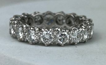 AN 18CT WHITE GOLD ETERNITY RING CIRCA 1930'S,