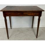 A 19TH CENTURY MAHOGANY WRITING TABLE, 79cm x 70cm x 45cm