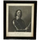 F. BARTOLOZZI: AN ENGRAVING DEPICTING OLIVER CROMWELL, Published H.W. Mortimer, London, 1802. 48cm x