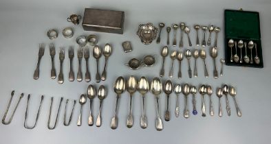 A COLLECTION OF SILVER, Weight: 1538gms (excluding box and weighted tazza)