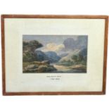 AFTER BENJAMIN WEST (1738-1820): A WATERCOLOUR ON PAPER DEPICTING A LANDSCAPE SCENE, 19cm x 11cm