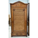 A 19TH CENTURY FRENCH FAUX BAMBOO WARDROBE, 223cm x 100cm x 42cm