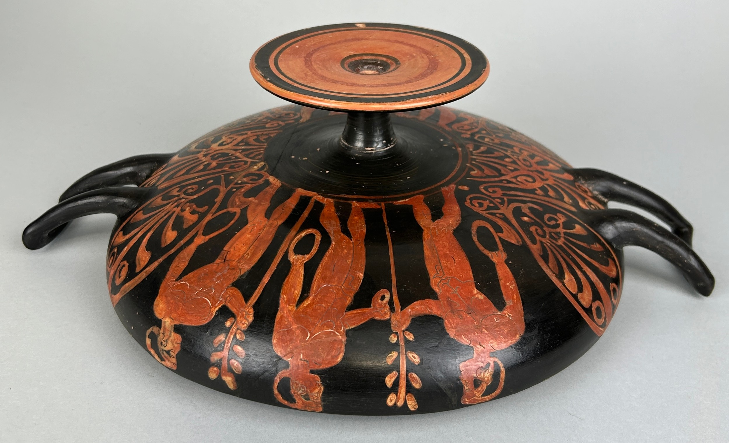 AN APULIAN POTTERY KYLIX DECORATED WITH A HORSE AND RIDER CIRCA 5TH CENTURY B.C. - Image 4 of 10