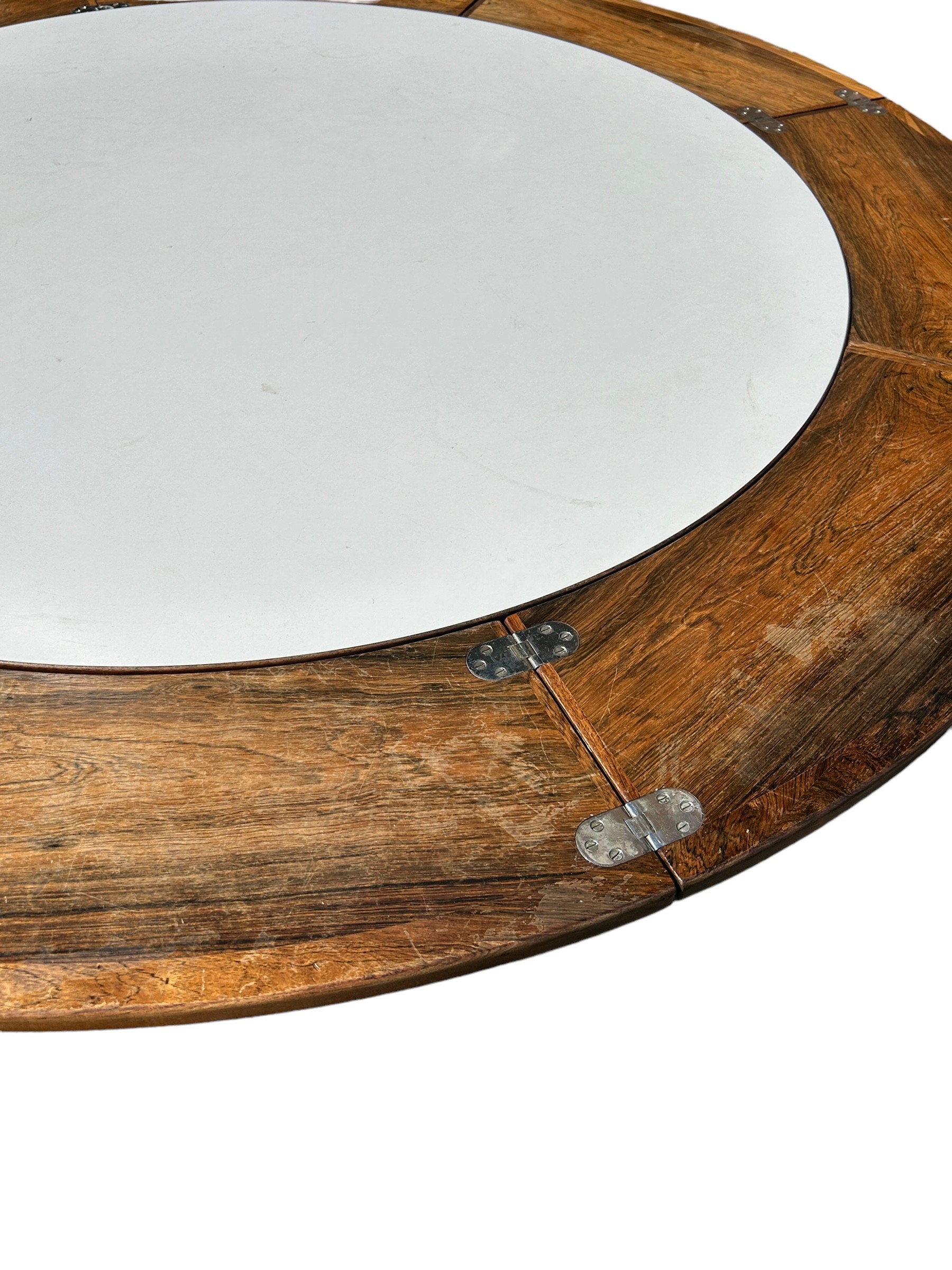 ORIGINAL EXTENDING 1960'S DANISH DINING TABLE BY DRYLUND ON CHROME BASE, Original label and stamps. - Image 6 of 11