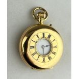 AN 18CT GOLD POCKET WATCH LABELLED 'MANOAH RHODES AND SONS', WEIGHT 32GMS