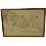 ARCHIBALD COLQUHOUN (SCOTTISH 1894-1983): A PENCIL DRAWING ON PAPER OF ARLINGTON CASTLE' 35.5cm x