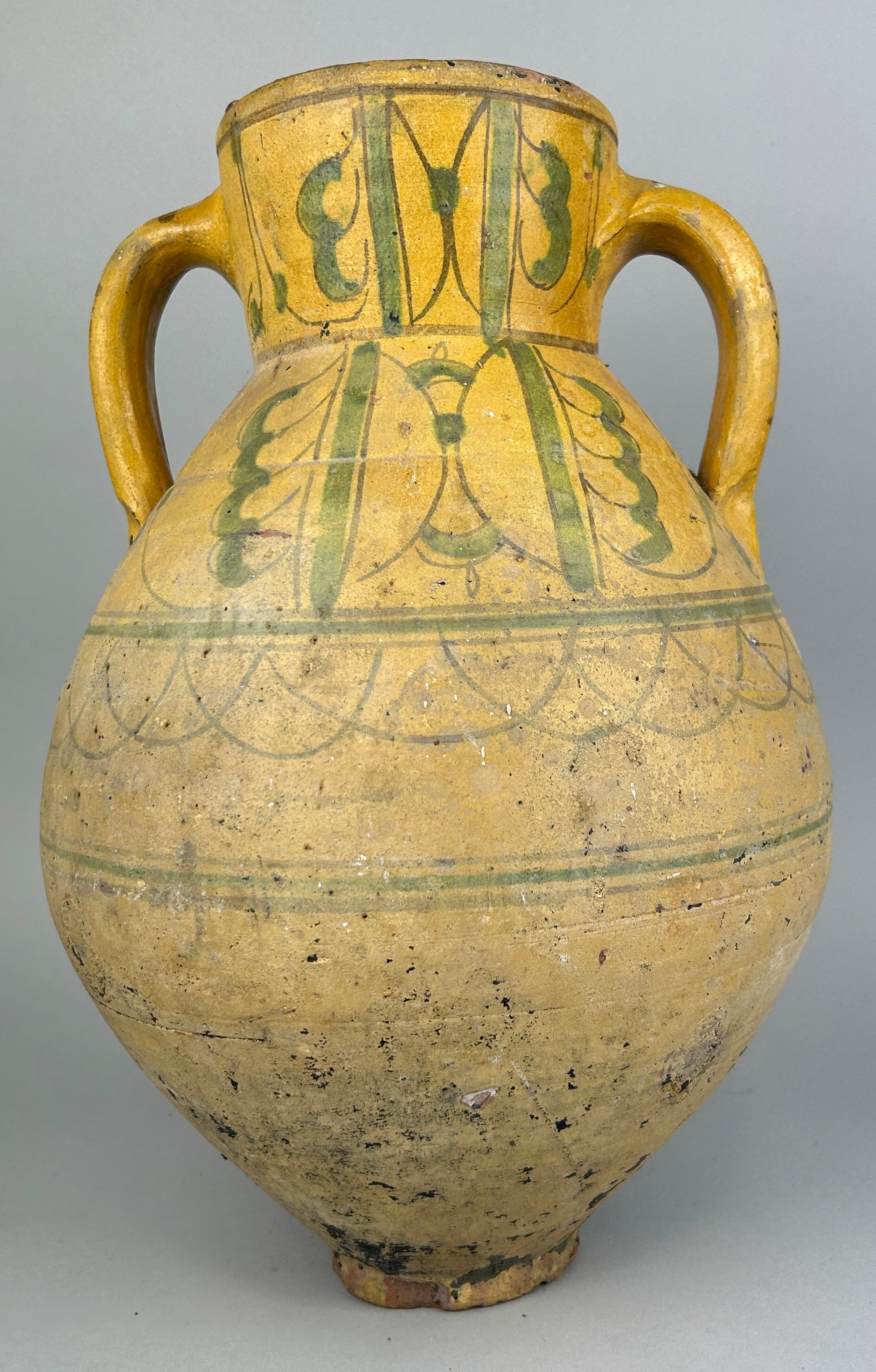 A NORTH AFRICAN GLAZED TERRACOTTA JUG, 40cm H x 23cm W - Image 3 of 5