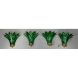 A SET OF FOUR CHRISTOPHER WRAY LEAF WALL LIGHTS (4) 40cm x 33cm Good condition except one with