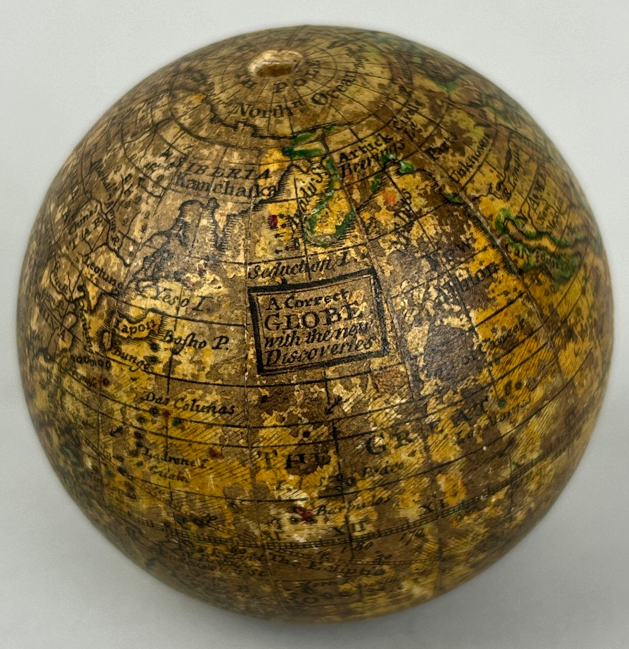 POCKET GLOBE: A CORRECT POCKET GLOBE WITH NEW INSTALLATIONS BY HALLEY AND CO CIRCA LATE 18TH CENTURY - Image 9 of 18