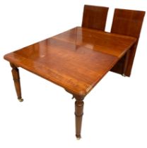 A CHARLES BARR CHERRYWOOD DINING TABLE AND TWELVE CHAIRS, Dining table 163cm x 116cm x 76cm Leaves