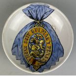 FORNASETTI MILANO: 'ORDER OF THE GARTER' ASHTRAY, Made in Italy. 13cm x 3cm