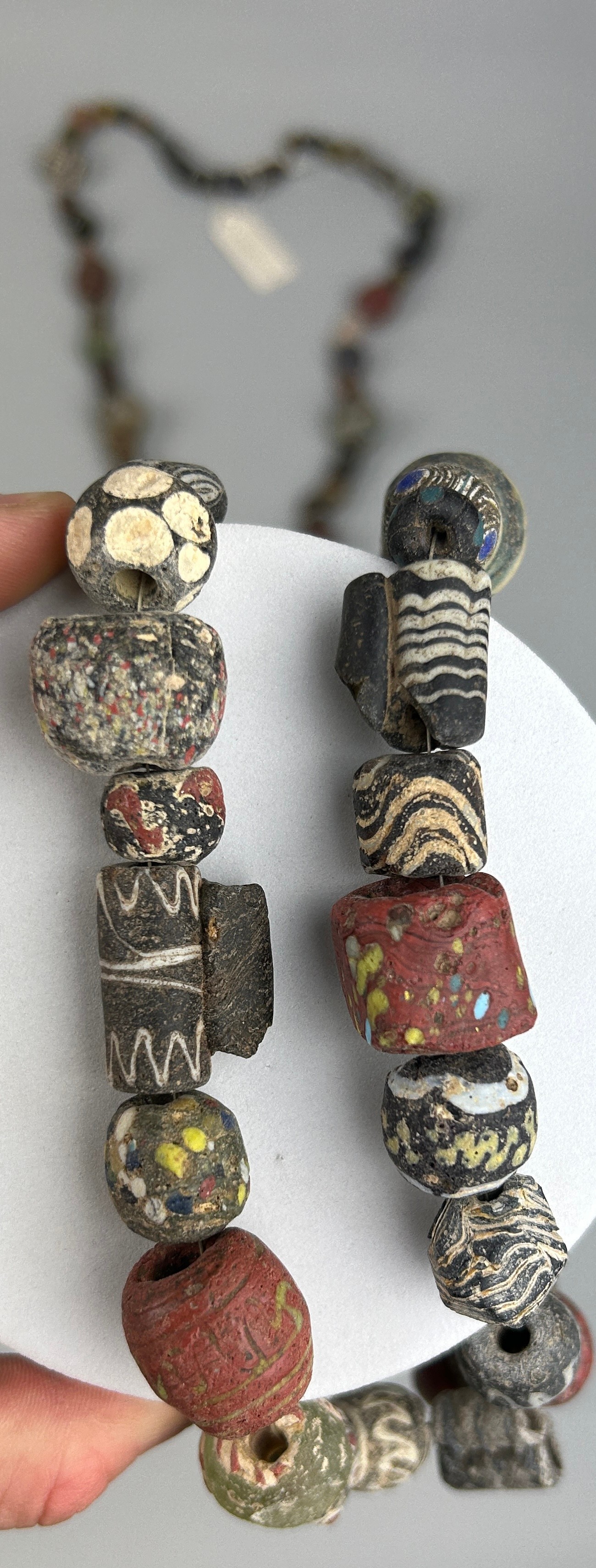 A GROUP OF FOUR POLYCHROME MOSAIC GLASS BEAD NECKLACES, HELLENISTIC TO ISLAMIC PERIOD CIRCA 4TH - Image 9 of 14