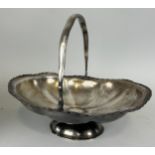 A FOREIGN SILVER BASKET, Stamped 84. Weight 611gms 29cm x 23cm x 11cm