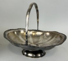 A FOREIGN SILVER BASKET, Stamped 84. Weight 611gms 29cm x 23cm x 11cm