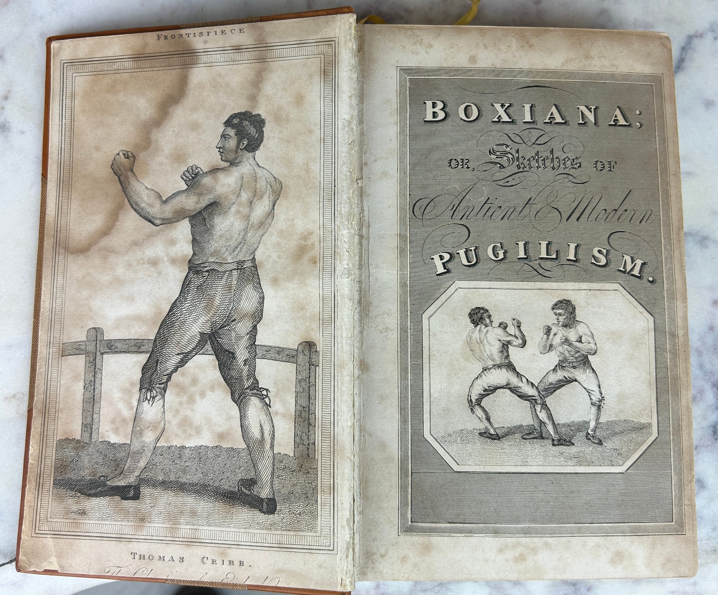 PIERCE EGAN: 'BOXIANA' LEATHER BOUND IN FIVE VOLUMES (5), Published by Sherwood, Neely And Jones, - Image 4 of 9
