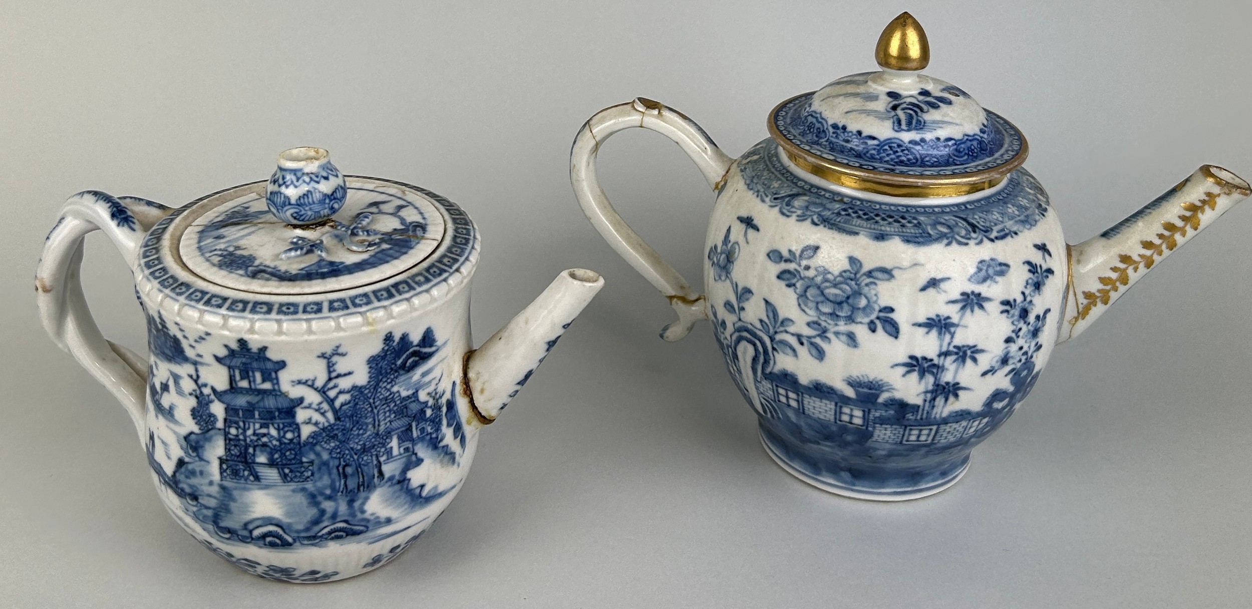 TWO CHINESE 18TH OR 19TH CENTURY TEA POTS, Largest 22cm x 12cm - Image 2 of 2