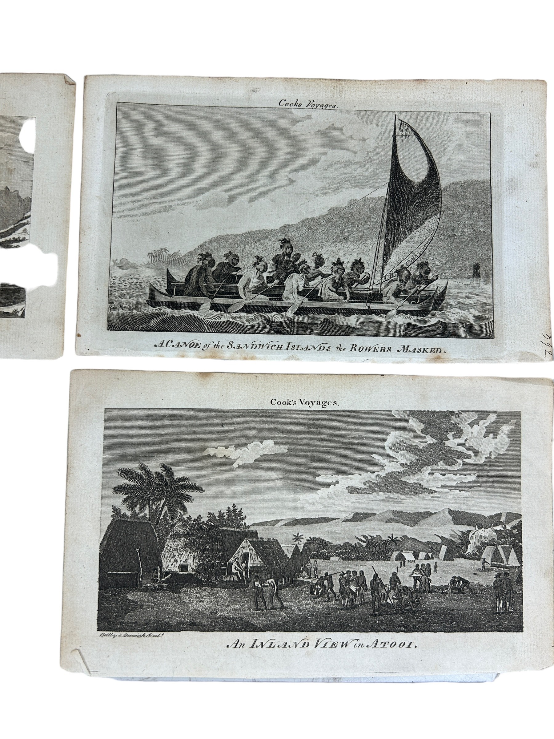 EARLY VIEWS OF COOK'S VOYAGES IN ENGRAVED FORM FROM A FOLIO (7), - Image 2 of 4