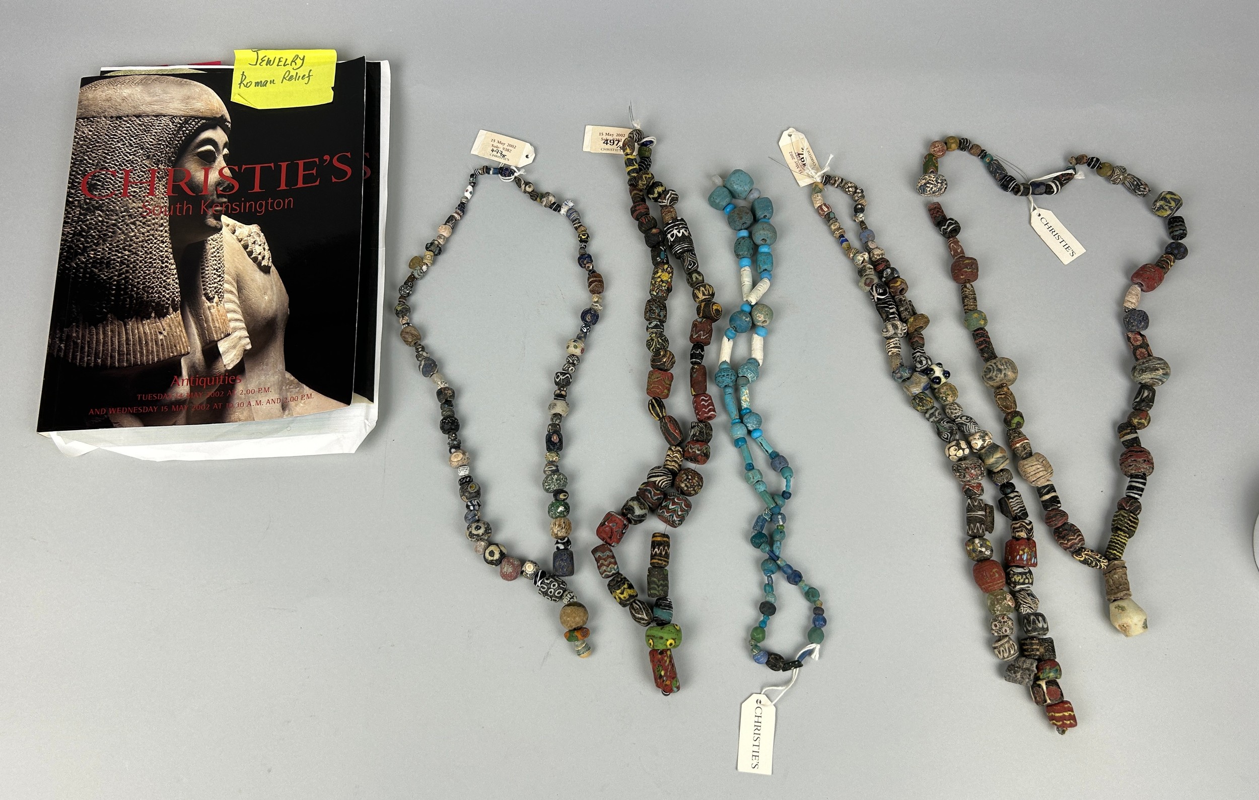 A GROUP OF FOUR POLYCHROME MOSAIC GLASS BEAD NECKLACES, HELLENISTIC TO ISLAMIC PERIOD CIRCA 4TH - Image 12 of 14