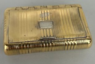 A GEORGIAN SILVER GILT CASE, 7cm x 4.5cm Weight: 63.7gms