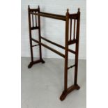 A 19TH CENTURY TOWEL RAIL, 90cm x 76cm x 24cm