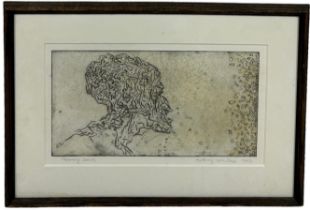 ANTHONY WHISHAW RA (B. 1930): AN ETCHING TITLED 'MEMORY SEARCH', 31cm x 17cm Mounted in a frame and