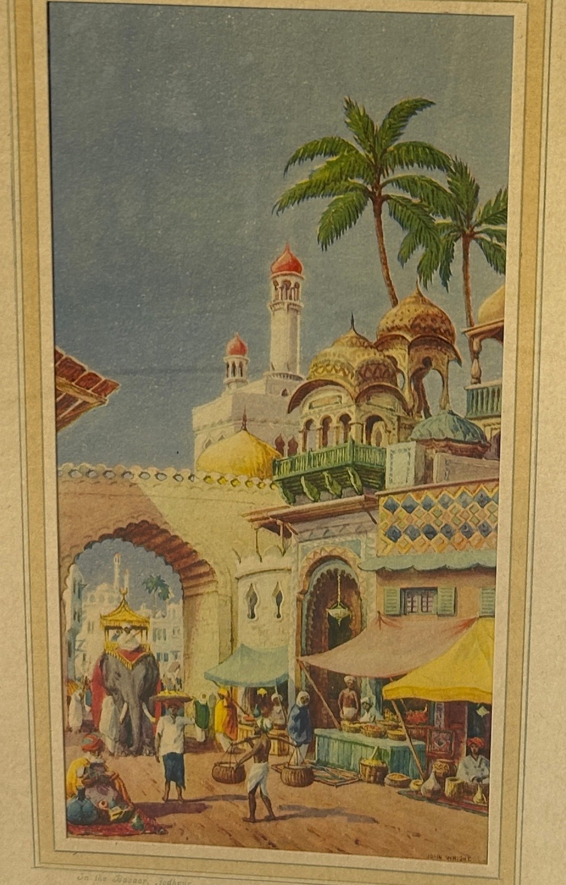 JOHN WRIGHT: A PAIR OF LITHOGRAPHS DEPICTING VIEWS OF INDIA (2), 33cm x 16cm each. Mounted in frames - Image 2 of 5
