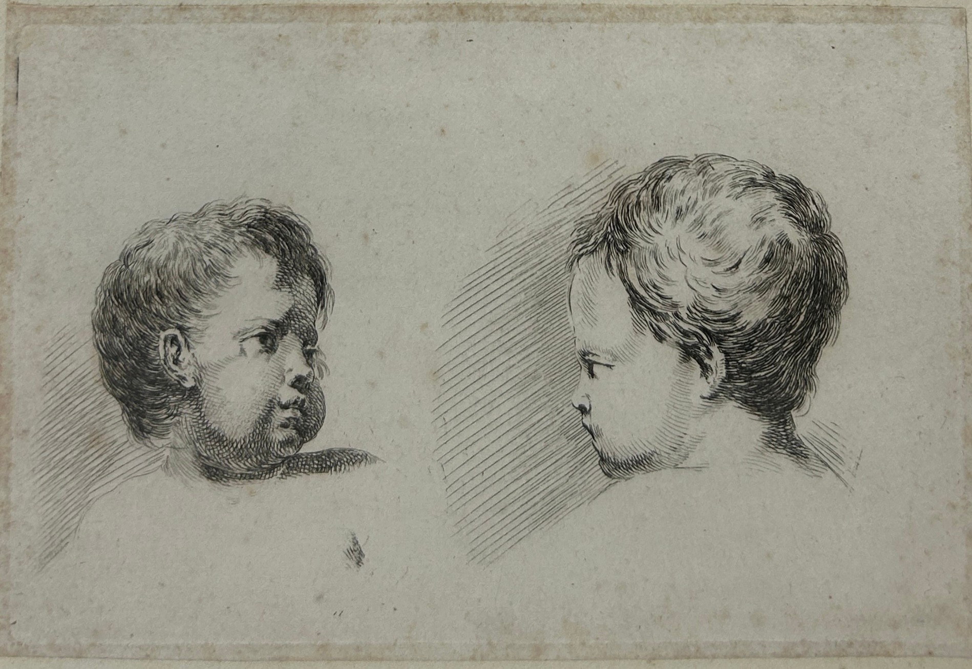 AFTER STEFANO DELLA BELLA (ITALIAN 1610-1664): A PAIR OF ETCHINGS DEPICTING PUTTI (2), 14cm x 10cm