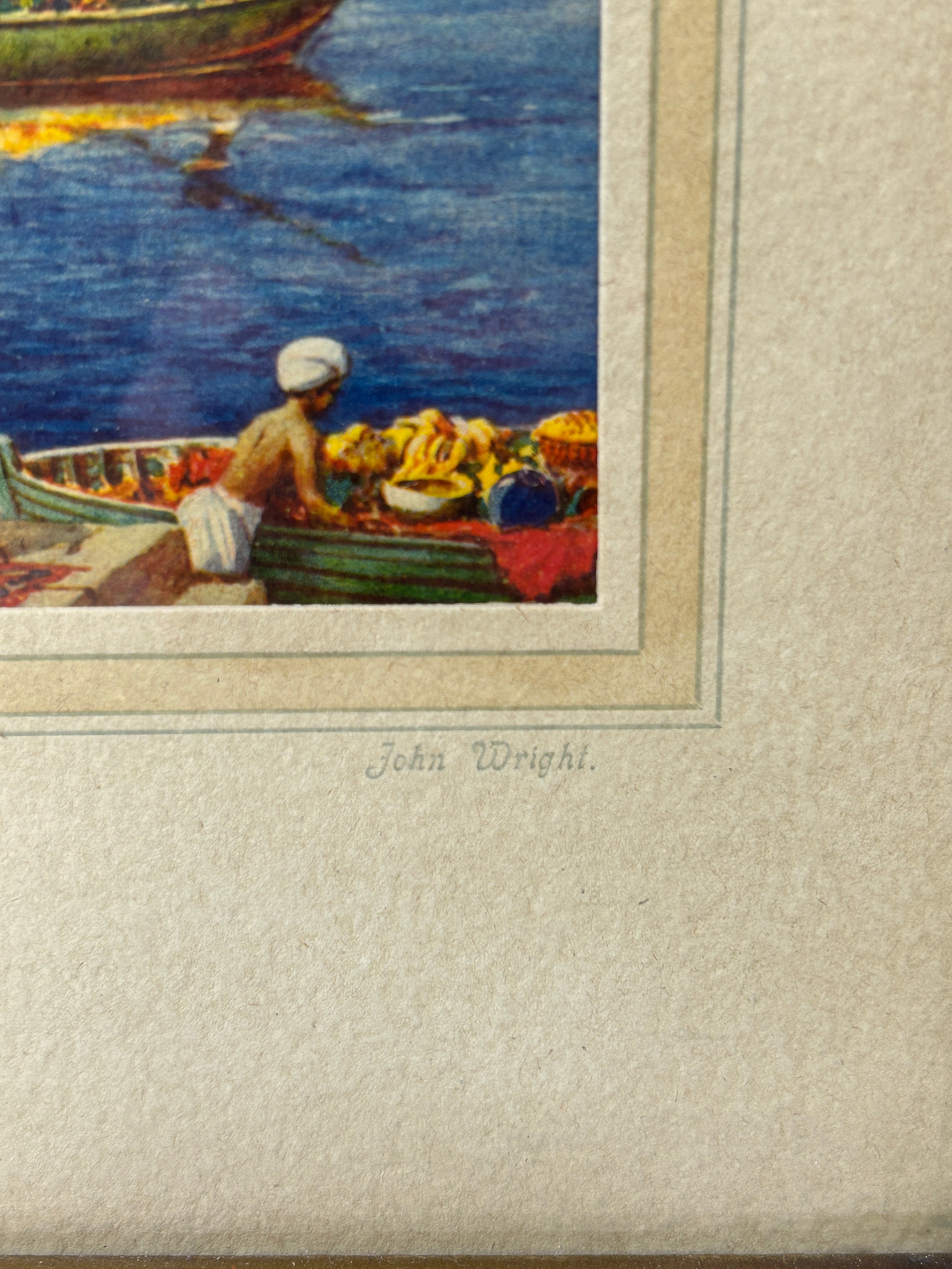 JOHN WRIGHT: A PAIR OF LITHOGRAPHS DEPICTING VIEWS OF INDIA (2), 33cm x 16cm each. Mounted in frames - Image 5 of 5