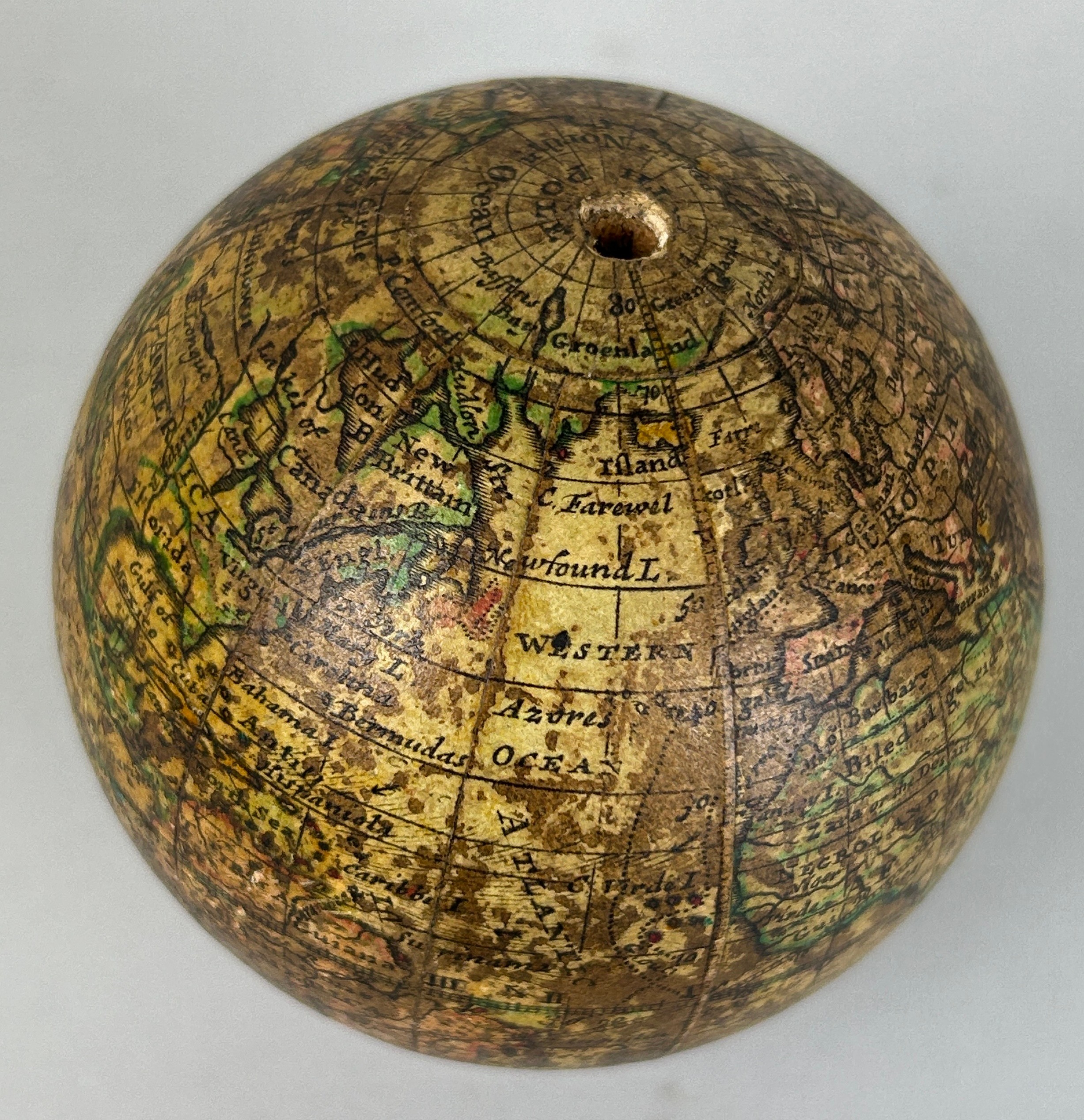 POCKET GLOBE: A CORRECT POCKET GLOBE WITH NEW INSTALLATIONS BY HALLEY AND CO CIRCA LATE 18TH CENTURY - Image 11 of 18