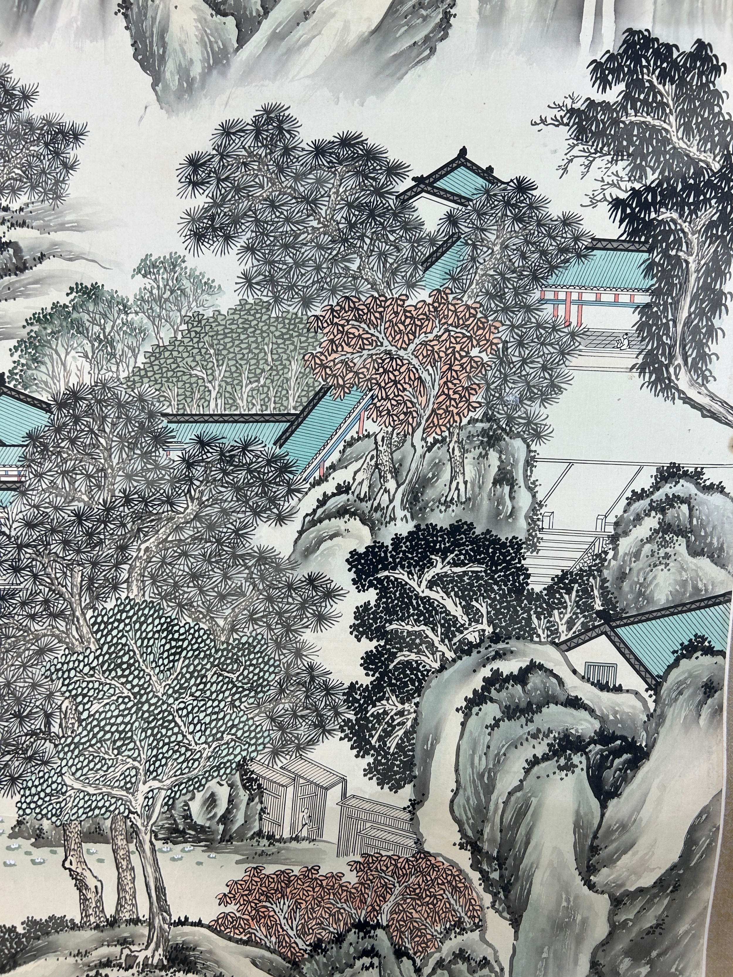 AFTER 17TH CENTURY WANG SHI GU Painting 113cm x 61cm Scroll 158cm x 73cm - Image 4 of 4
