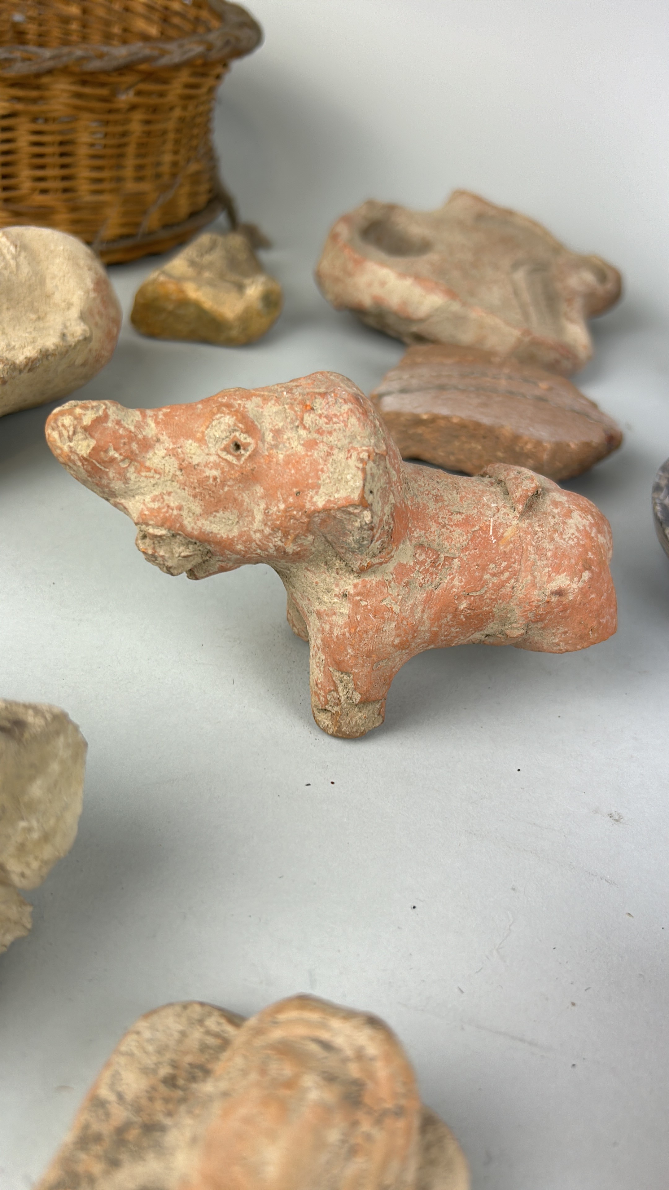 A LARGE COLLECTION OF ANTIQUITIES AND FOSSILS TO INCLUDE ROMAN OR POSSIBLY GANDHARAN POTTERY - Image 4 of 16