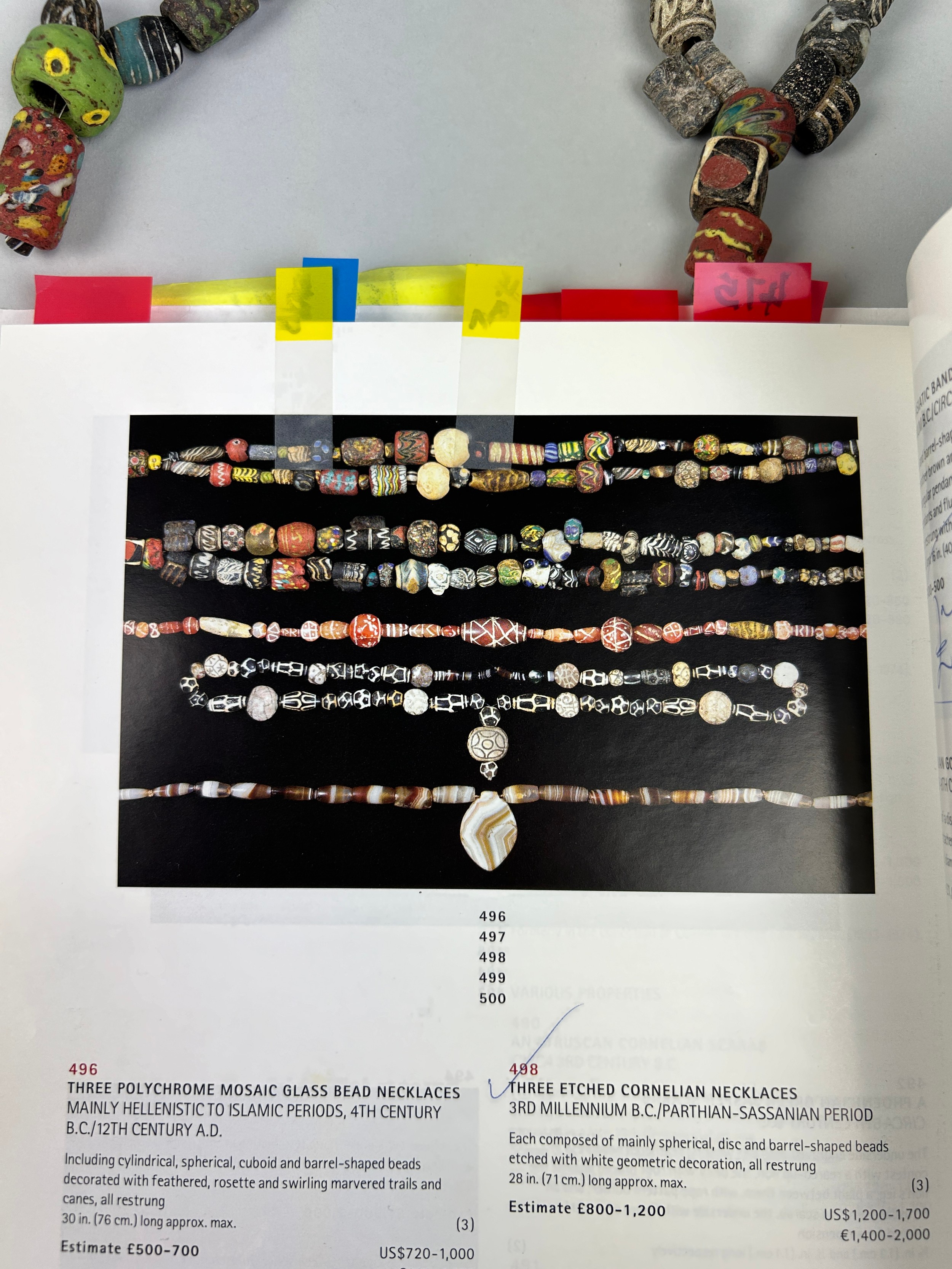 A GROUP OF FOUR POLYCHROME MOSAIC GLASS BEAD NECKLACES, HELLENISTIC TO ISLAMIC PERIOD CIRCA 4TH - Image 14 of 14