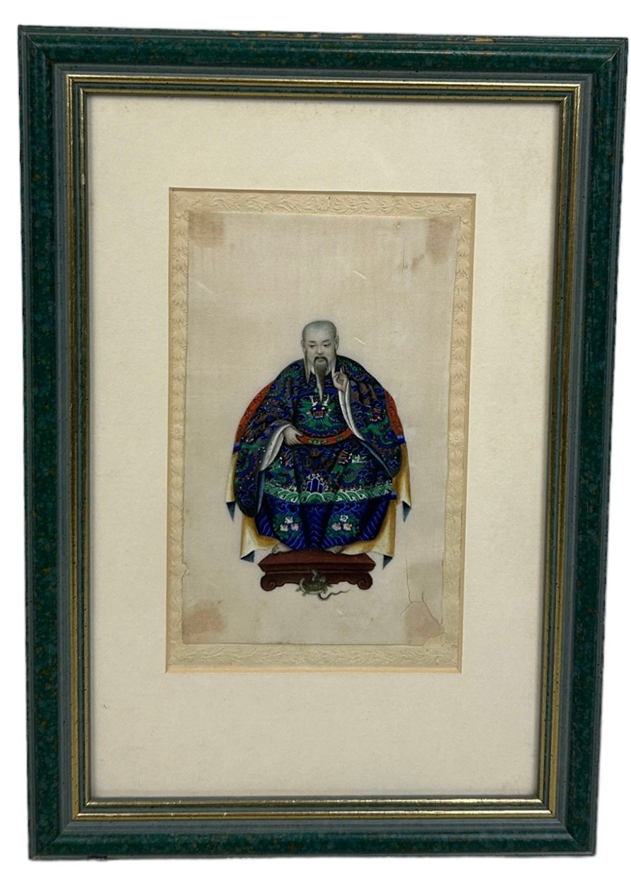 A CHINESE PAINTING ON RICE PAPER, Framed and glazed