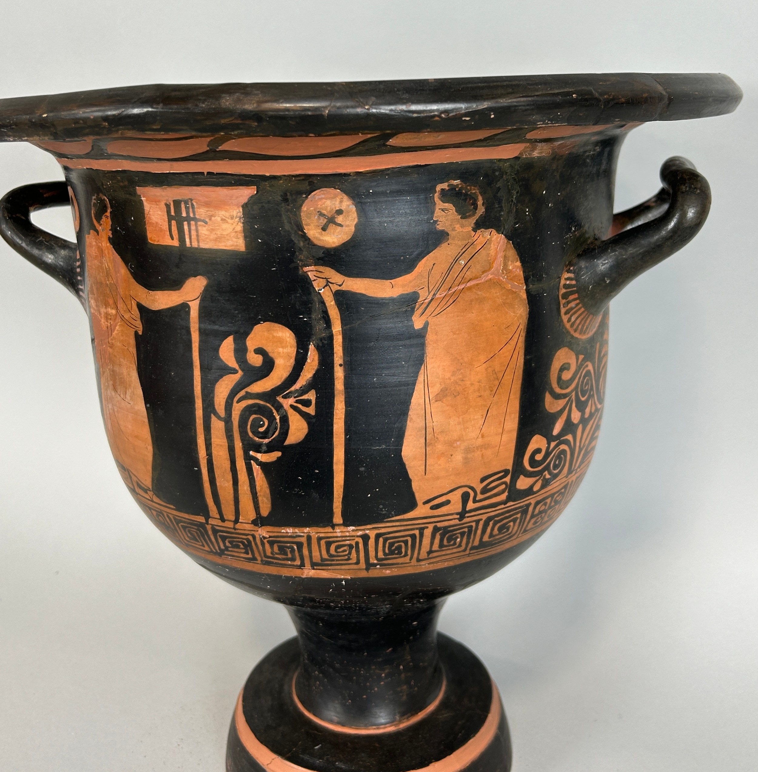 AN APULIAN POTTERY BELL KRATER ATTRIBUTED TO THE BARLETTA PAINTER CIRCA 4TH CENTURY BC, 37.8cm H x - Image 4 of 12